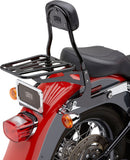 Detachable Backrest Quick Kit Black For Harley Davidson FLSTC 1450 2000-2003