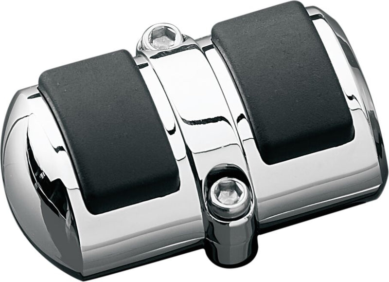 Brake Pedal / Heel Shift Pad Cover Black / Chrome