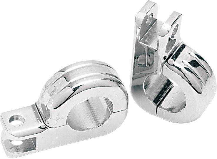 Two-Piece Footpeg Clamps Chrome