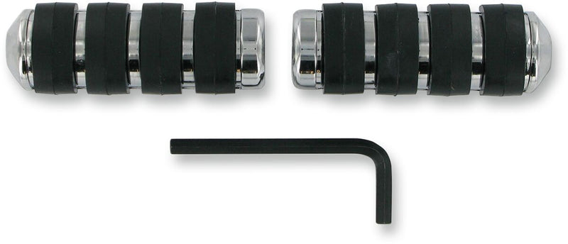 ISO Footpegs Small Without Adapters Black / Chrome