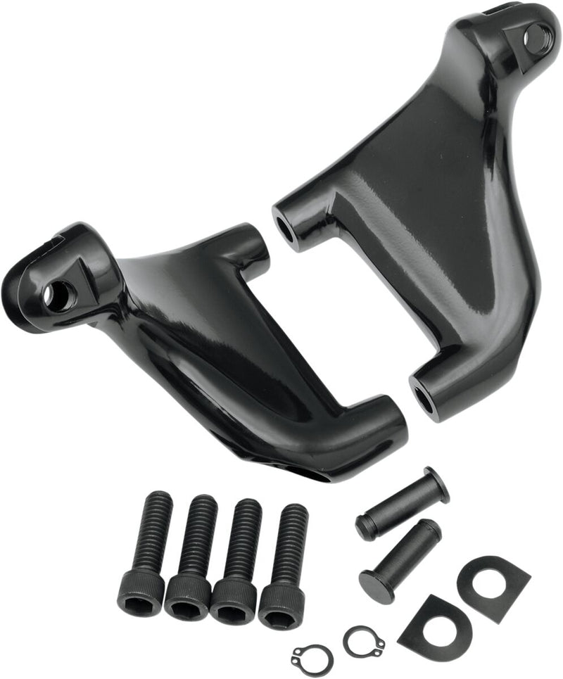 Passenger Footpeg Mount Kit Black For Harley Davidson XL 1200 C 2004-2013