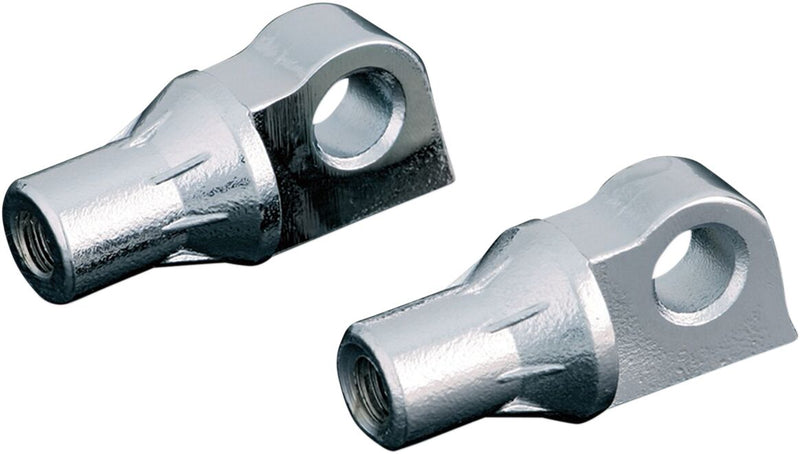 Serrated Male-Mount Footpeg Mounts Chrome