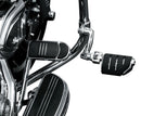 Longhorn Offset Highway Pegs With 1.25 Inch Magnum Quick Clamp Black / Chrome