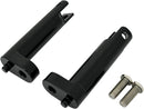 Passenger Footpeg Mount Kits Gloss Black For Harley Davidson FLHR 1340 1994-1998