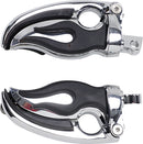 Flamin Switchblade Footpegs Black / Chrome