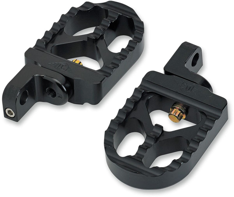 Foot Pegs Serrated Short Aluminum Black