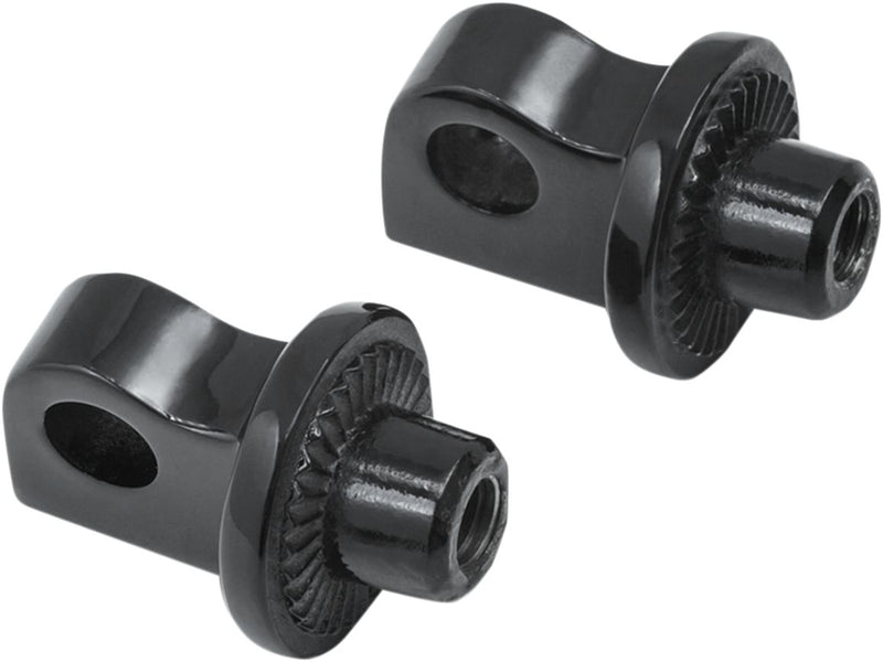 Male-Mount Footpegs Splined Adapter Gloss Black