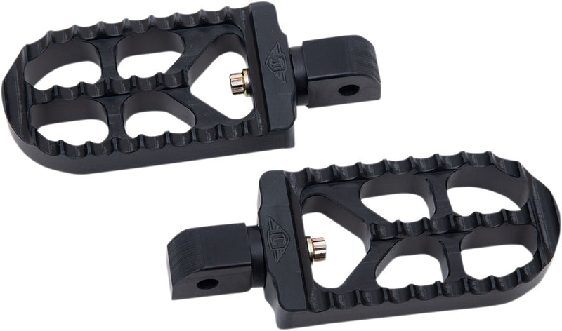 Serrated Passenger Long Foot Pegs Black