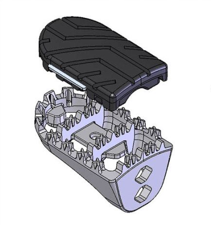 ION Footrest Kit Black / Silver | Vendor No FRS.01.011.10201/S