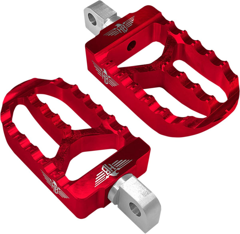 MX Foot Pegs Red For Harley Davidson FLDE 1750 ABS 2018-2020 HBFPV2M8R