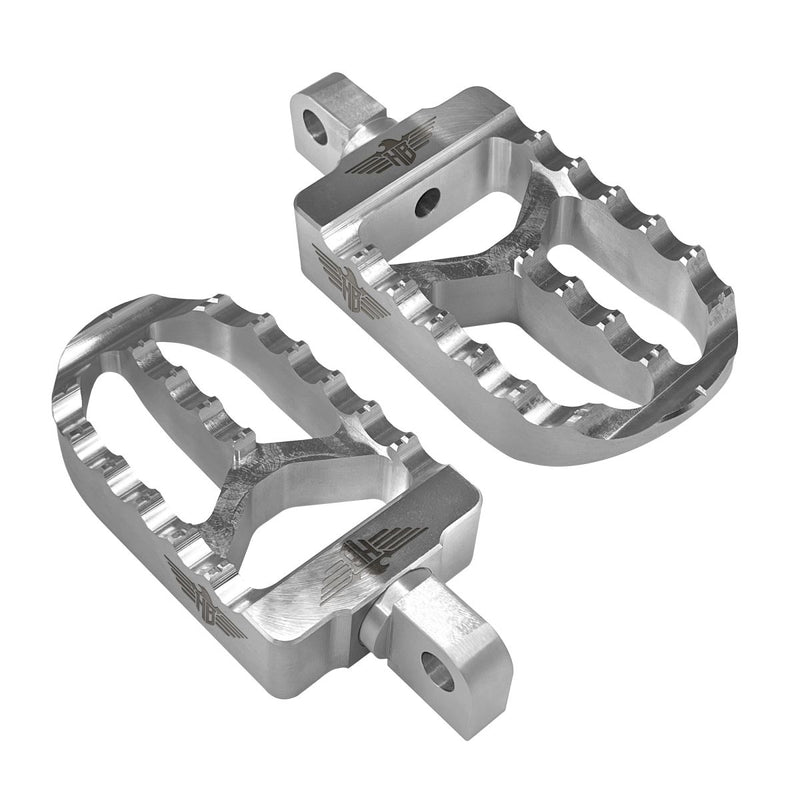 MX Foot Pegs Silver For Harley Davidson FLD 1690 2012-2013 HBFPV2MMS