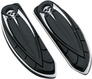 Driver Floorboard Covers Zombie Black / Chrome