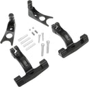 Passenger Floorboard Mount Kit Gloss Black For Harley Davidson FLSTC 1450 2001-2003