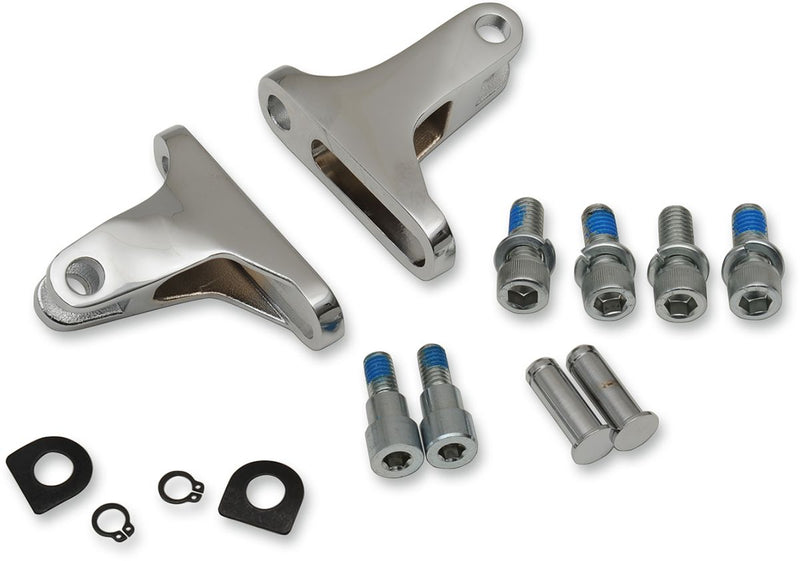 Short Passenger Footpeg Mount Kit Chrome / Polished