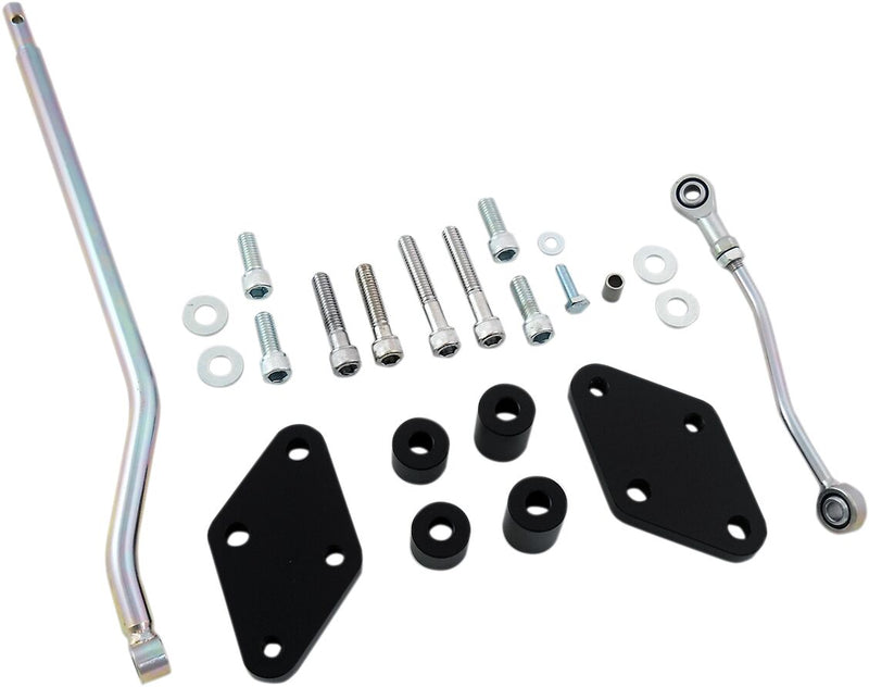 Forward Control Relocation Kit Gloss Black / Silver