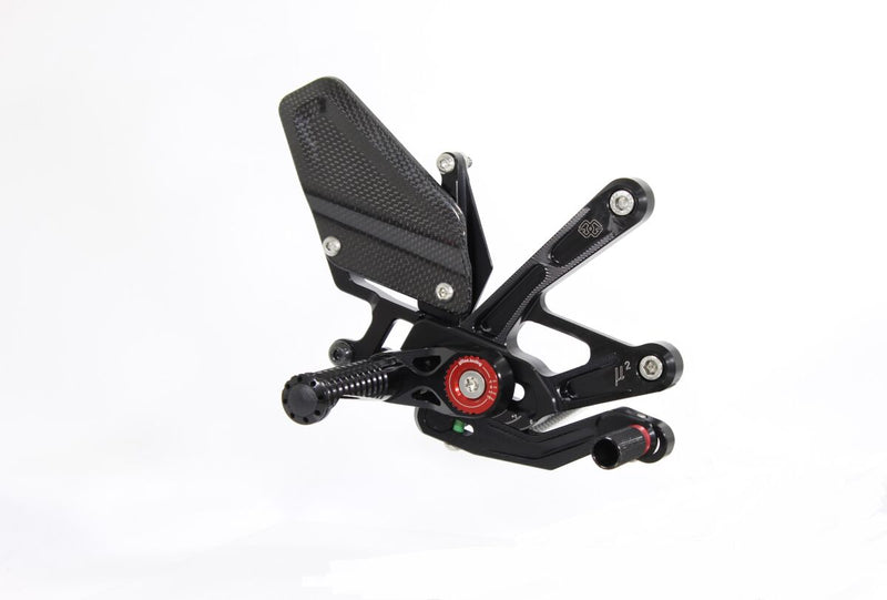 MUE2 Rearset Black For Yamaha YZF-R1 1000 ABS 2022