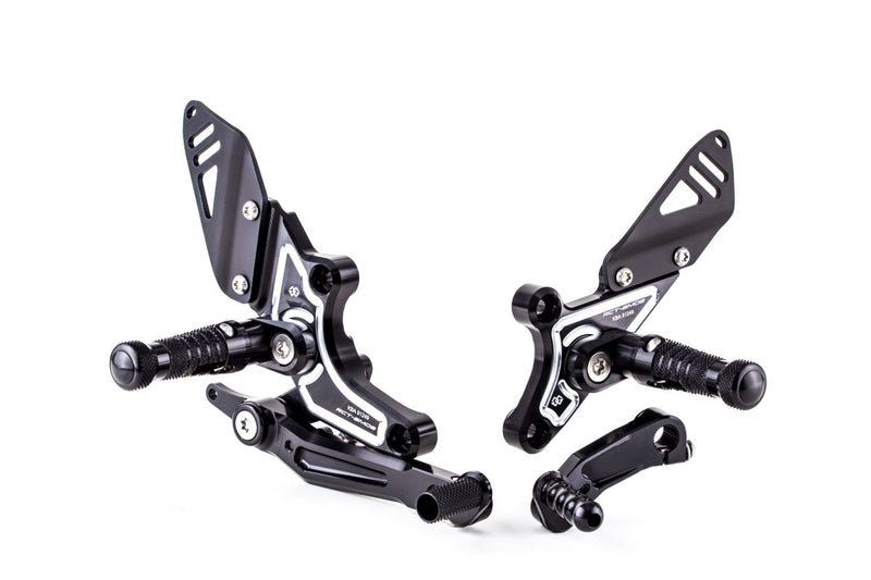 RCT10GT Rearset Black / Silver For BMW R NINE T ABS 2017-2023