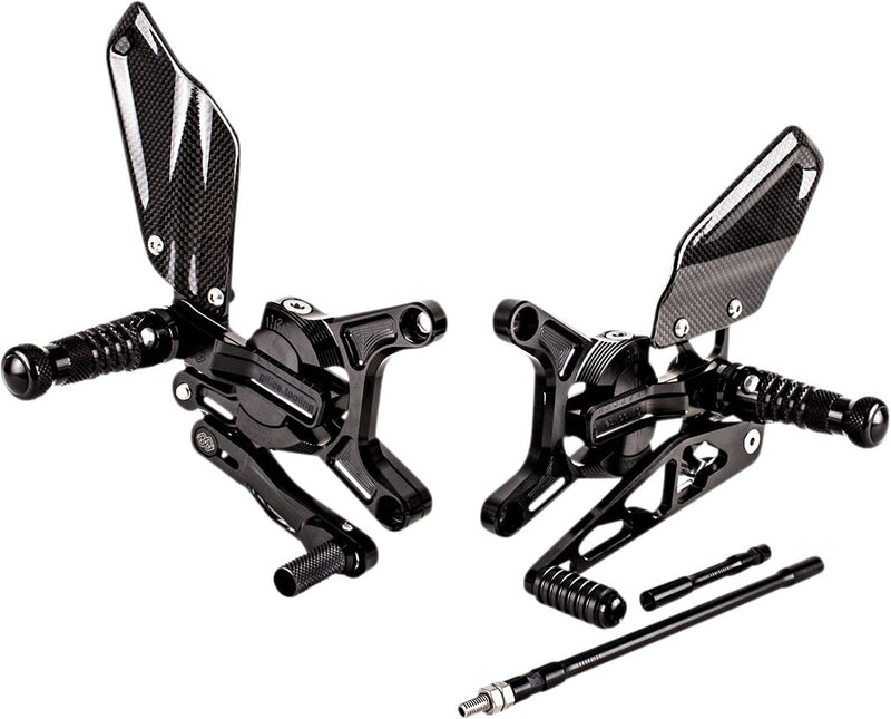 VCR Rearset Black For Kawasaki ZX-6 R 636 2013-2016