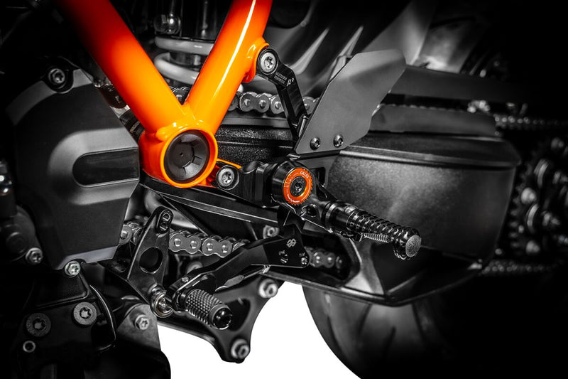 MUE2 Rearset Black For KTM Super Duke 1290 R ABS 2020-2023