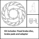 Floating Rotor Front Brake Kit 260mm Oversize Black / Silver For Honda CR 80 RB 1996-2002