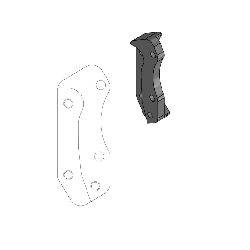 Supermoto Street Rotor Adapter Bracket Black For Husqvarna CR 125 1995-2013