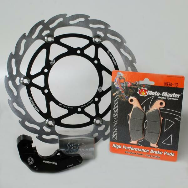 Flame Floating Rotor 270mm Front Brake Kit Black For Kawasaki KLX 400 R 2003-2004