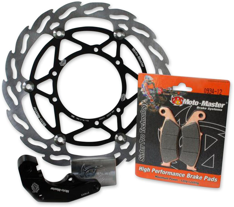 Floating Rotor 260mm Oversize Front Brake Kit Black / Silver