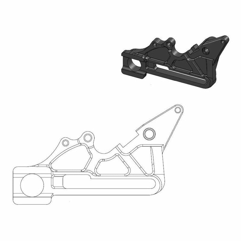 Relocation Bracket For OEM Caliper Black For KTM XC-W 150 2017-2019