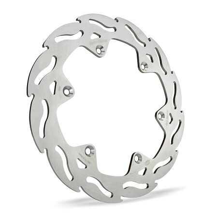 Flame Series Fixed Rear Rotor Silver