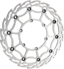 Flame Series Floating Front Left Brake Rotor Black For Aprilia Caponord 1200 ABS 2013-2016