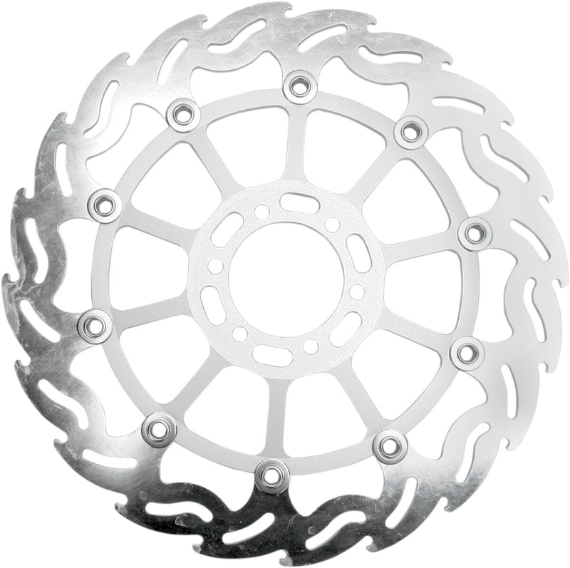 Flame Series Floating Front Right Brake Rotor Black For Aprilia AF1 125 1990-1992