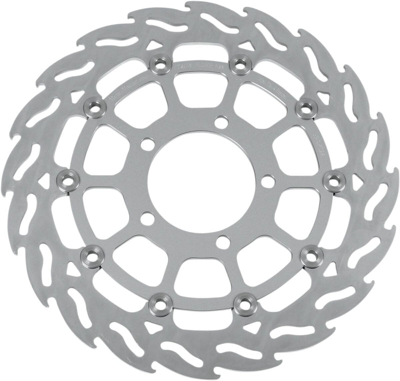 Flame Series Floating Front Right Brake Rotor Black For Kawasaki ER-6F 650 2006-2008