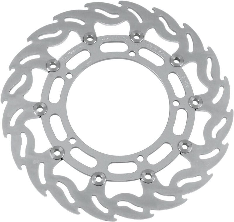 Flame Series Floating Front Right Brake Rotor Black For Yamaha FZ6 600 N 2004-2006