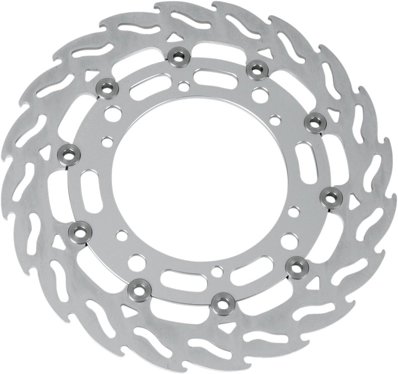 Flame Series Floating Front Right Brake Rotor Black For Yamaha BT 1100 2002-2006