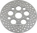 Polished Stainless Steel Drilled Brake Rotor Polished / Silver For Harley Davidson FLHR 1584 2008