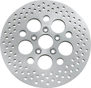Polished Stainless Steel Drilled Rear Brake Rotor Polished / Zinc - 11.875 Inch