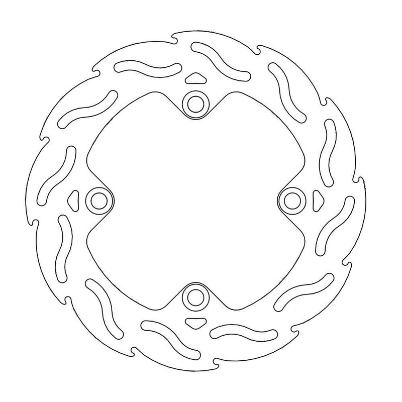 Flame Series Rear Brake Rotor Natural For Honda CB 400 N 1982-1985