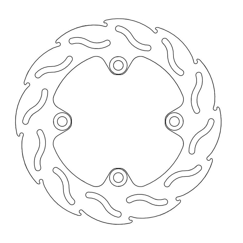 Flame Series Rear Brake Rotor Natural For Kawasaki ER-6F 650 2006-2008