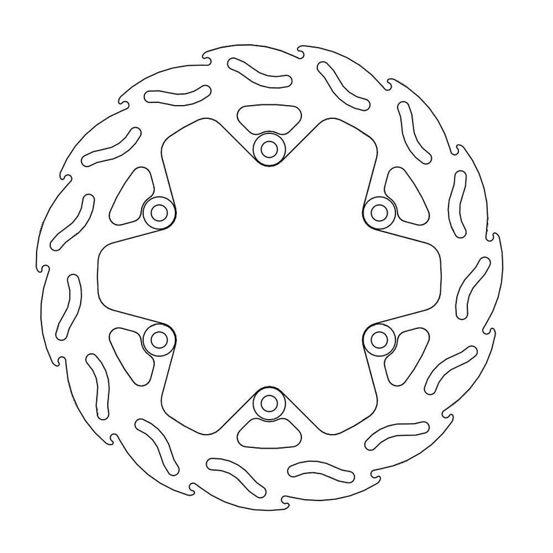 Flame Series Rear Brake Rotor Natural For Ducati 851 1990-1991