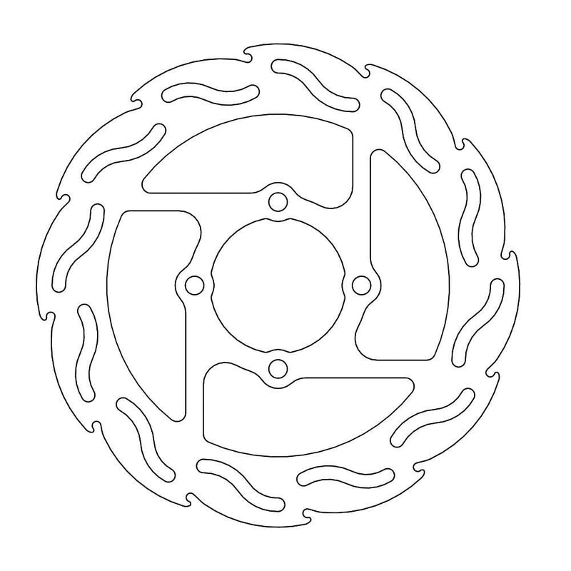 Flame Series Rear Brake Rotor Natural For Yamaha YFM 350 FX 4X4 1995-2005