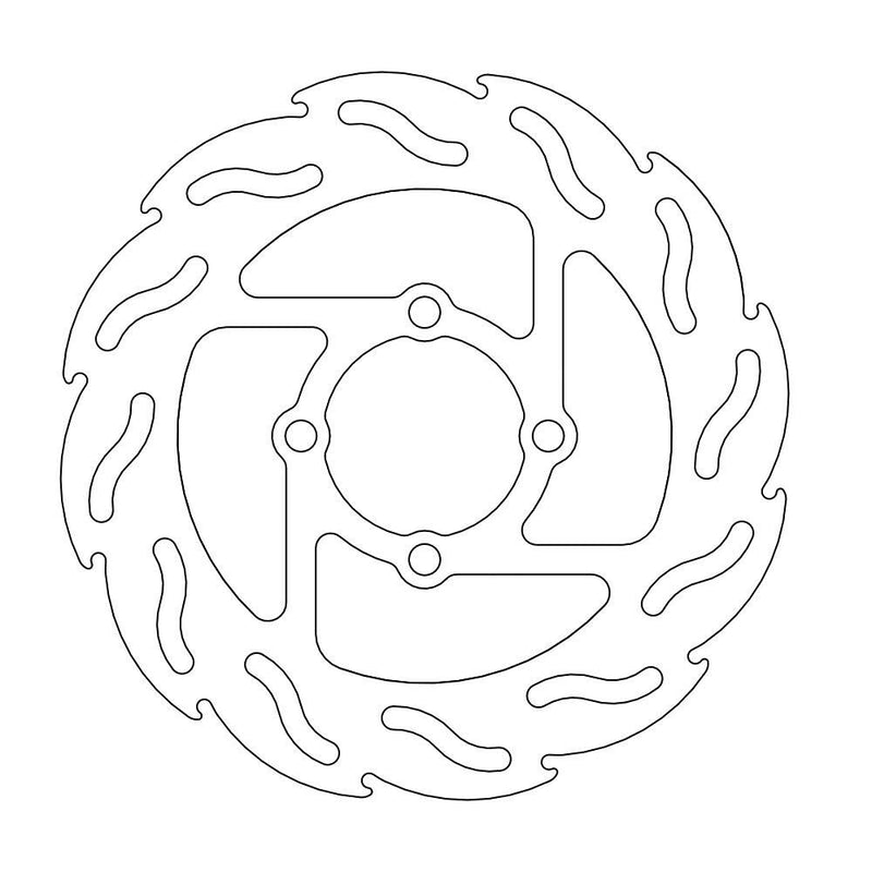 Flame Series Rear Brake Rotor Natural For Yamaha YFM 125 R 2011-2013