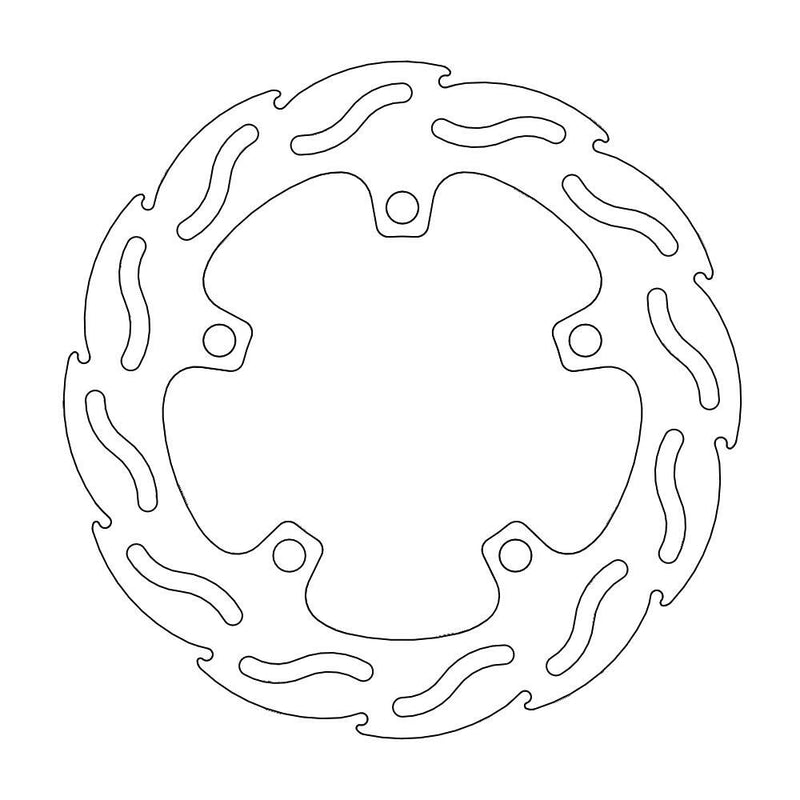 Flame Series Rear Brake Rotor Natural For Yamaha MT-10 ABS 2021