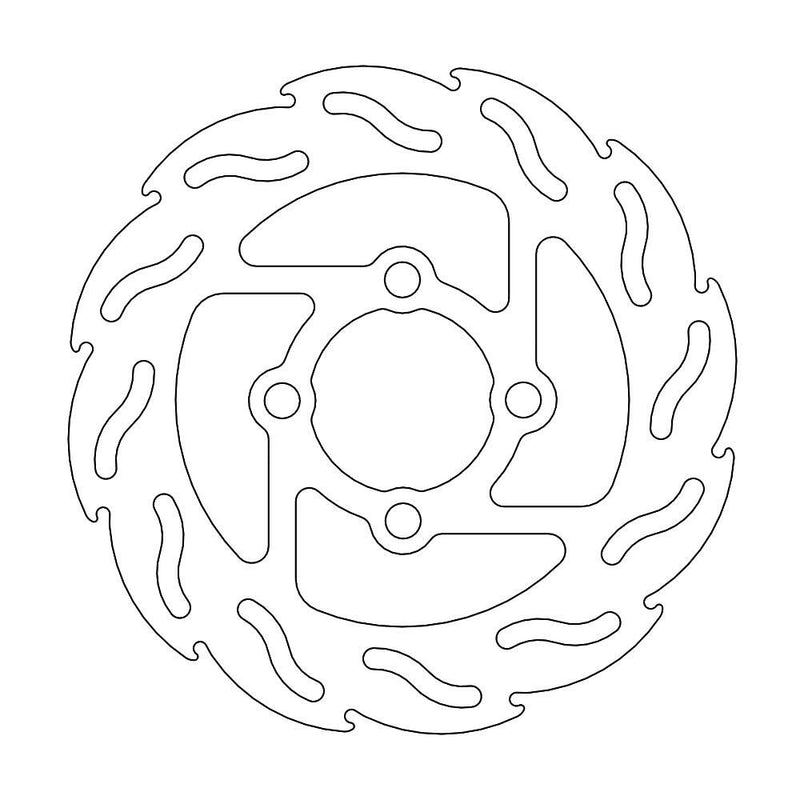 Flame Series Rear Brake Rotor Natural For Yamaha YFM 700 R 2019-2023