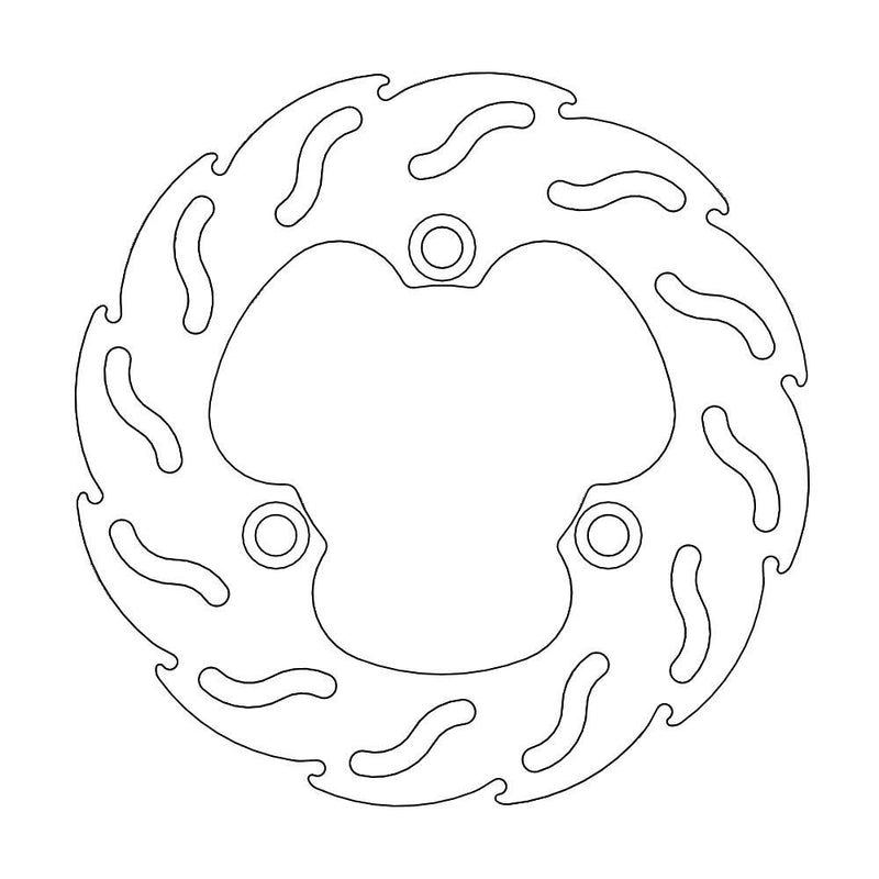 Flame Series Rear Brake Rotor Natural For Suzuki LT-R 450 2X4 2006-2011
