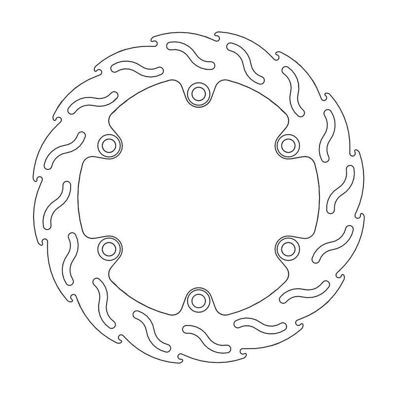 Flame Series Rear Brake Rotor Natural For Suzuki GSX 1300 BK 2008