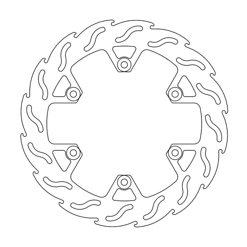 Flame Series Rear Brake Rotor Natural For Yamaha FZ 750 1985