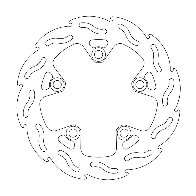 Flame Series Rear Brake Rotor Natural For Suzuki AN 400 2007-2009