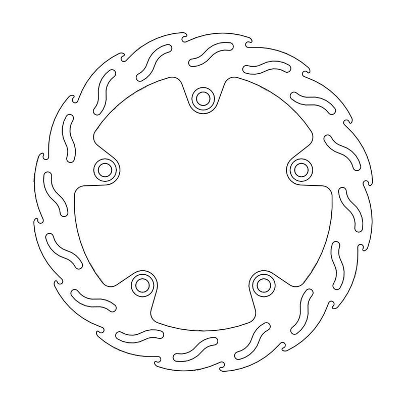 Flame Series Rear Brake Rotor Natural For BMW F 650 GS 2006-2007