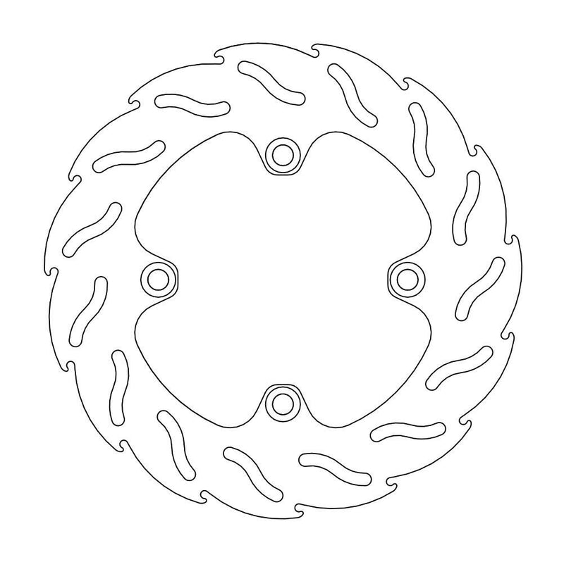 Flame Series Rear Brake Rotor Natural For Honda CB 500 1997-2003