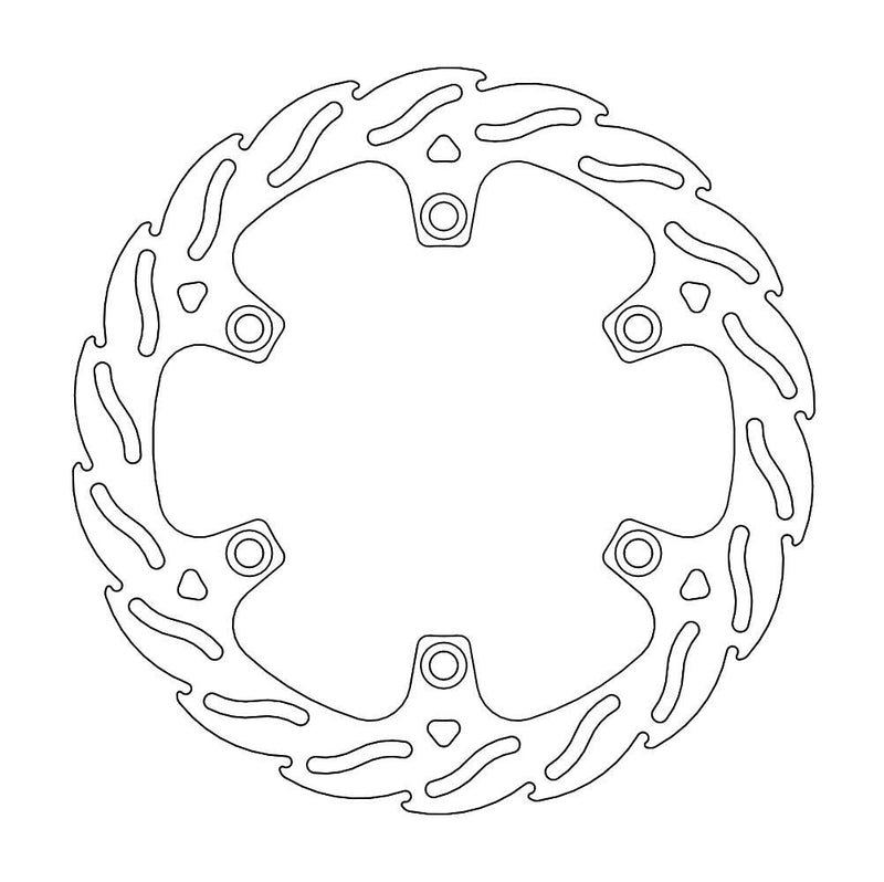 Flame Series Fixed Front Left Brake Rotor Silver For Honda CBR 600 F 1987-1988